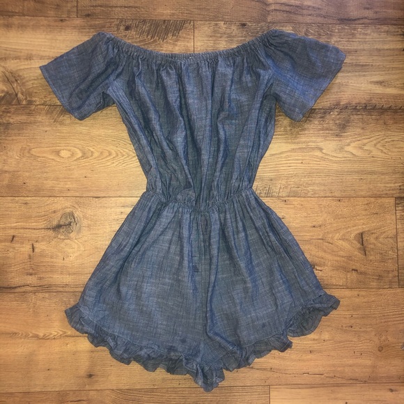 Chambray Romper - Picture 2 of 5